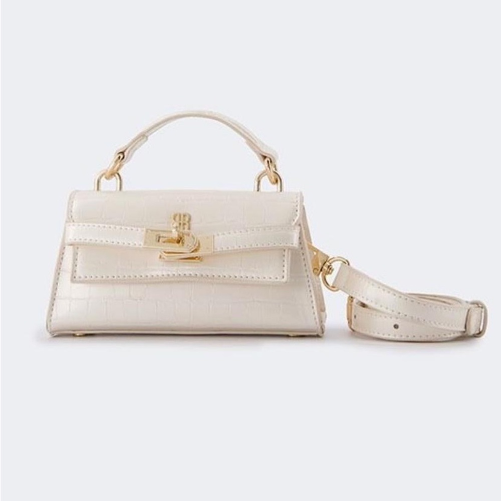 Riva Designs Cream Mini Bag with Gold Hardware